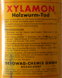 Xylamon Holzwurmtod, Gebrauchsanleitung